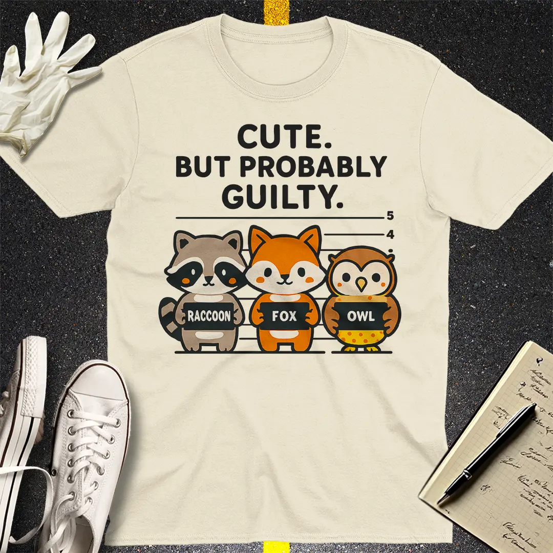 Cute But Probably Guilty T-Shirt - Natural