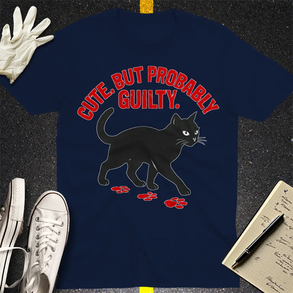 Cute But Probably Guilty T-Shirt - Navy