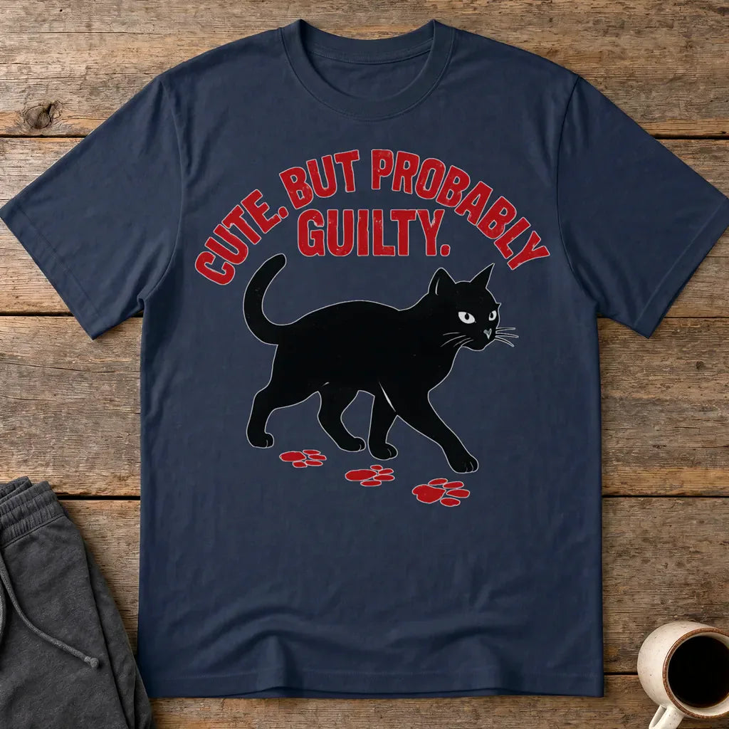 Cute But Probably Guilty T-Shirt - Navy