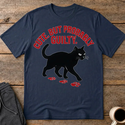 Cute But Probably Guilty T-Shirt - Navy