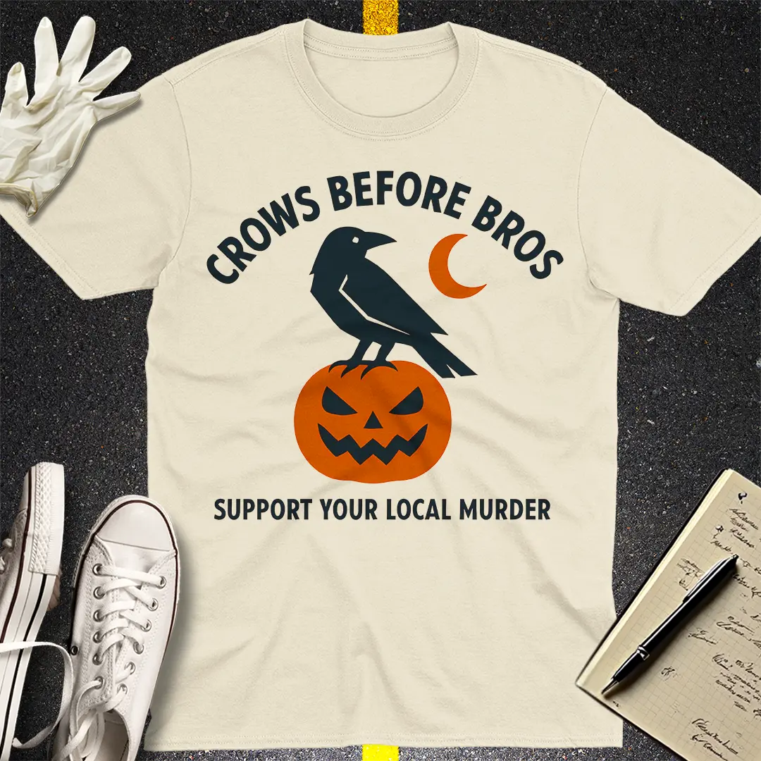 Crows Before Bros T-Shirt - Natural