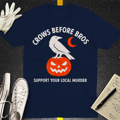 Crows Before Bros T-Shirt - Navy