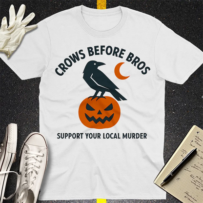 Crows Before Bros T-Shirt - White
