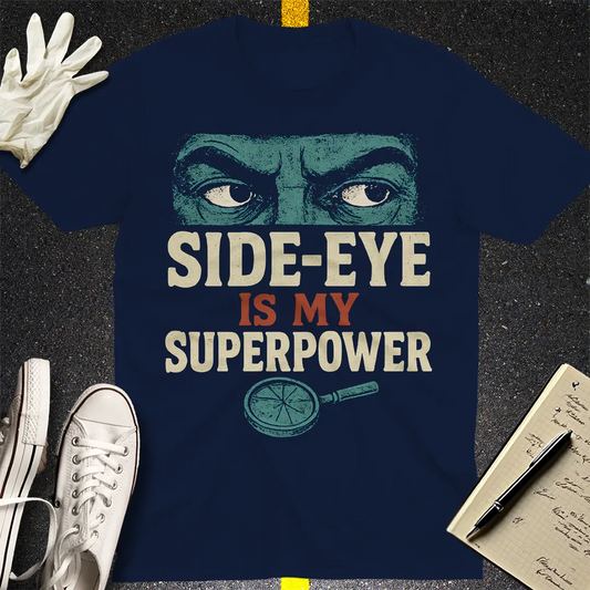 Side-Eye Superpower T-Shirt - Navy