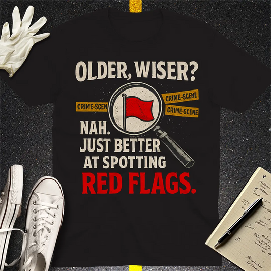 Spotting Red Flags T-Shirt - Black