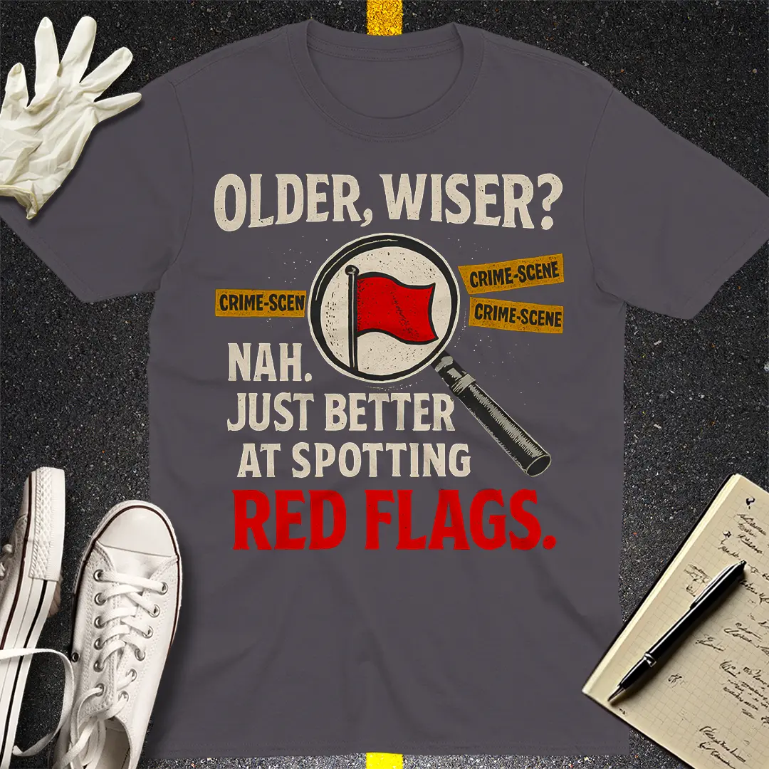 Spotting Red Flags T-Shirt - Charcoal