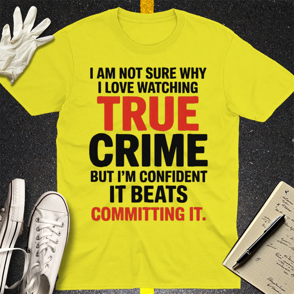 True Crime Obsession T-Shirt - Cornsilk