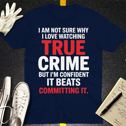 True Crime Obsession T-Shirt - Navy