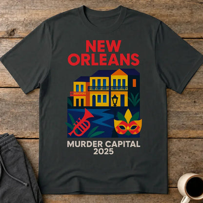 New Orleans Murder Capital 2025 T-Shirt - Black