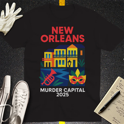 New Orleans Murder Capital 2025 T-Shirt - Black