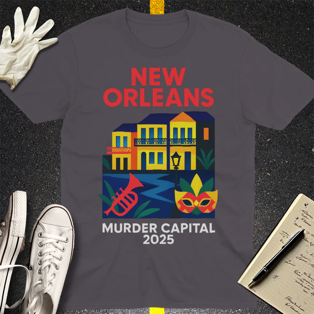 New Orleans Murder Capital 2025 T-Shirt - Charcoal