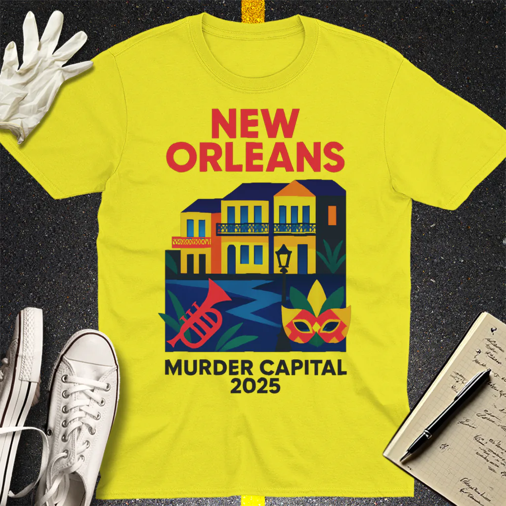 New Orleans Murder Capital 2025 T-Shirt - Cornsilk