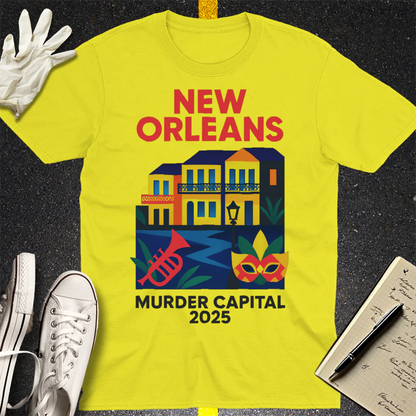 New Orleans Murder Capital 2025 T-Shirt - Cornsilk