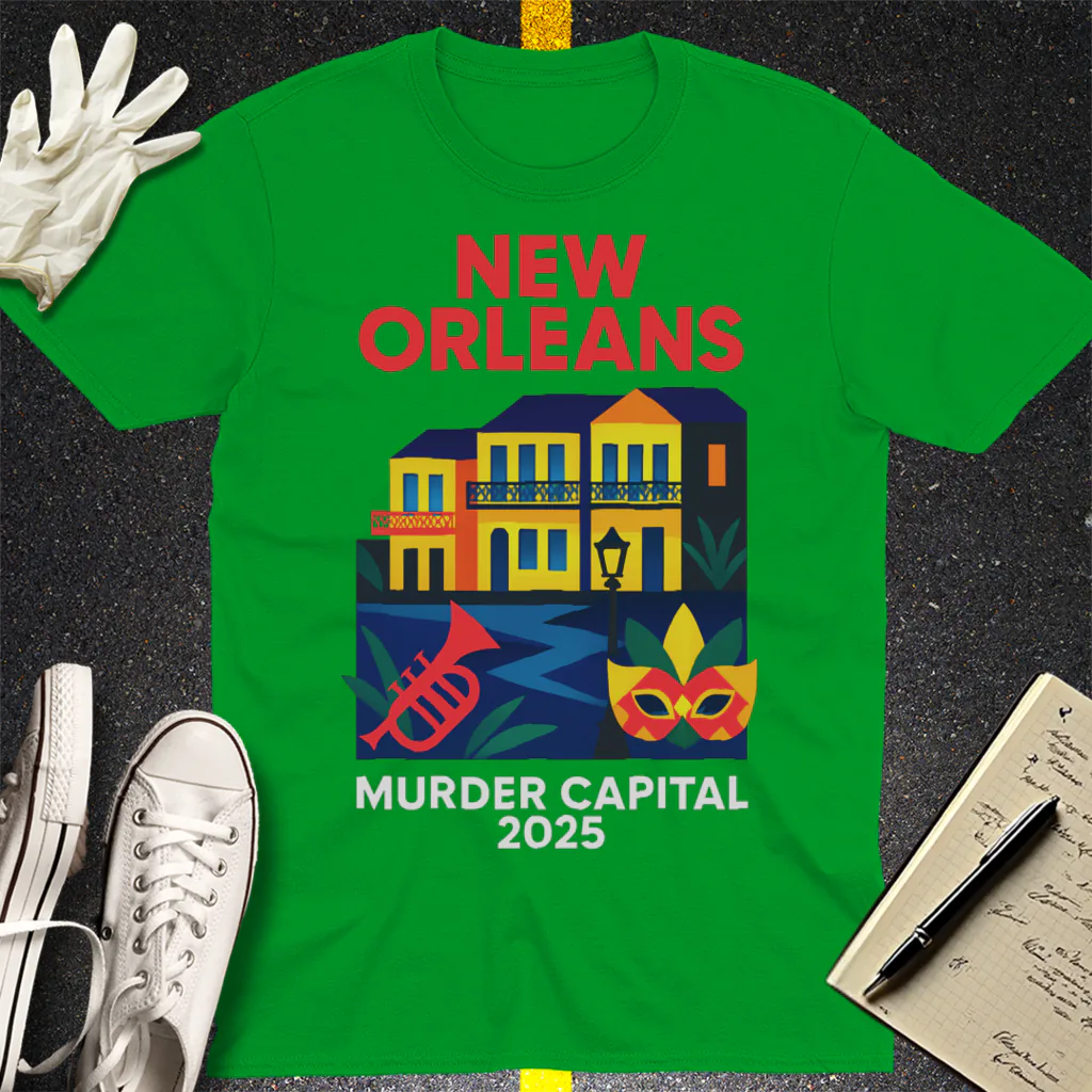 New Orleans Murder Capital 2025 T-Shirt - Irish Green