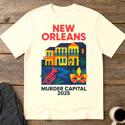 New Orleans Murder Capital 2025 T-Shirt - Natural