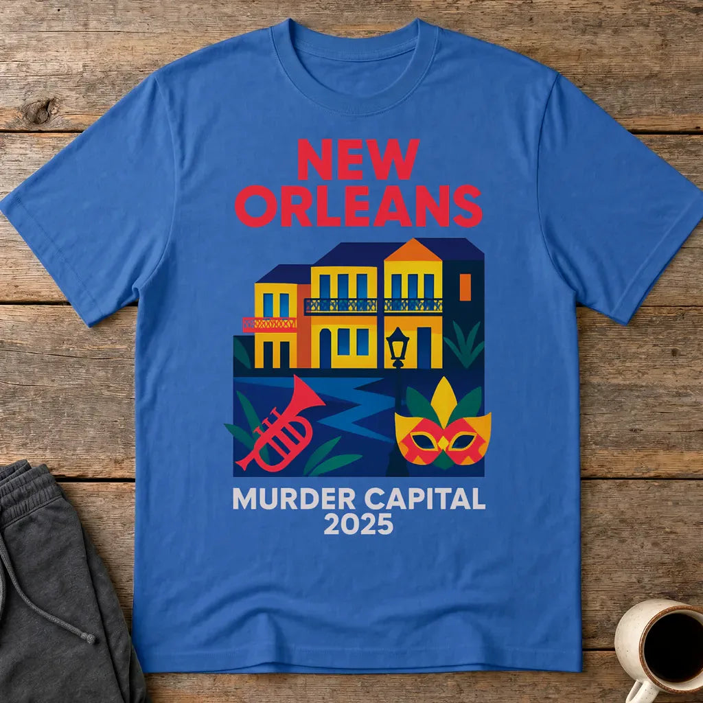 New Orleans Murder Capital 2025 T-Shirt - Royal