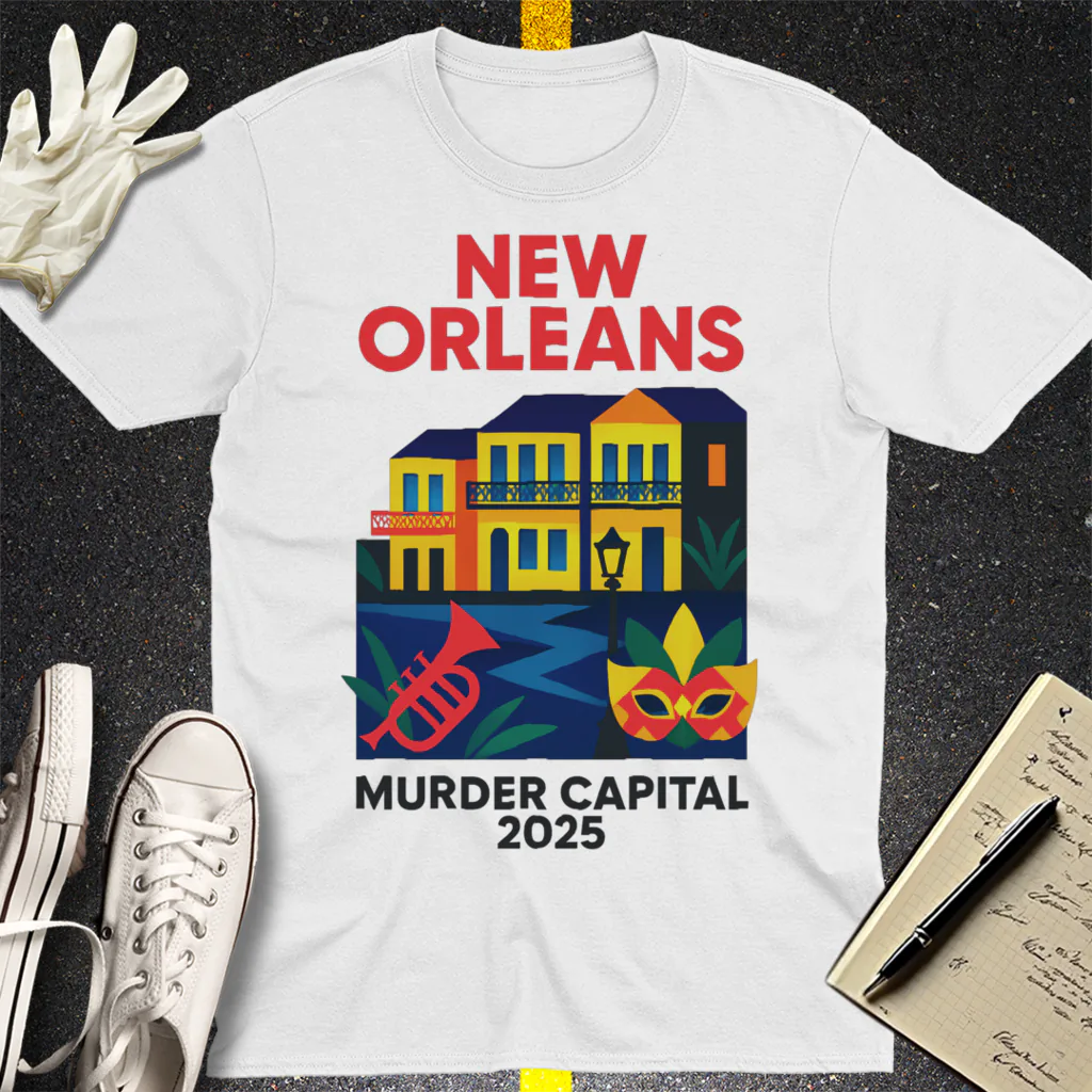 New Orleans Murder Capital 2025 T-Shirt - White