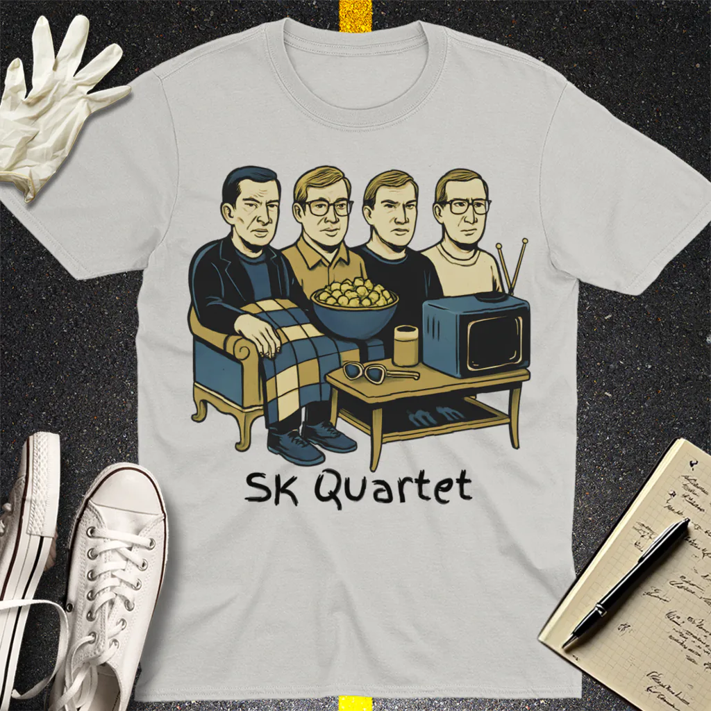 True Crime Couch Club T-Shirt - Ice Grey