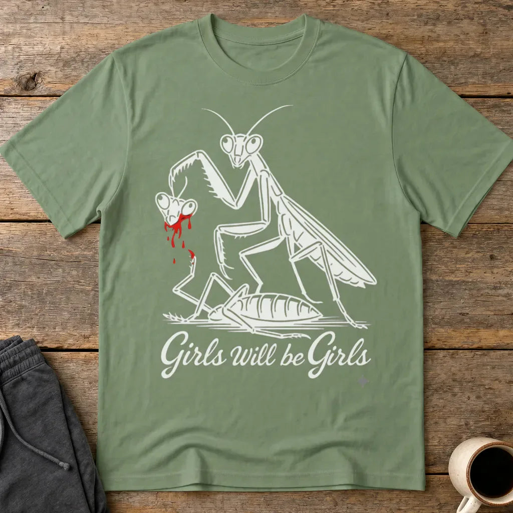 Girls Will Be Girls T-Shirt - Military Green