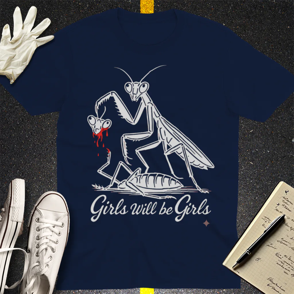 Girls Will Be Girls T-Shirt - Navy