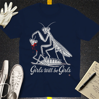 Girls Will Be Girls T-Shirt - Navy