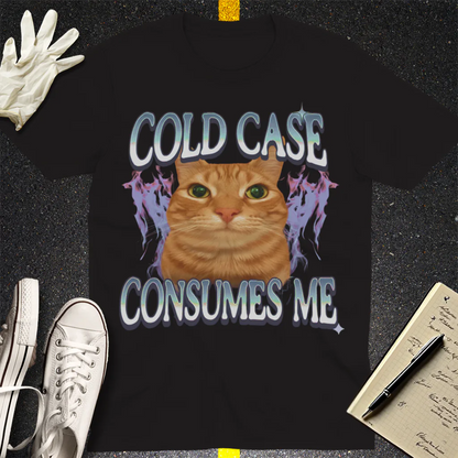 Cold Case Cat T-Shirt - Black
