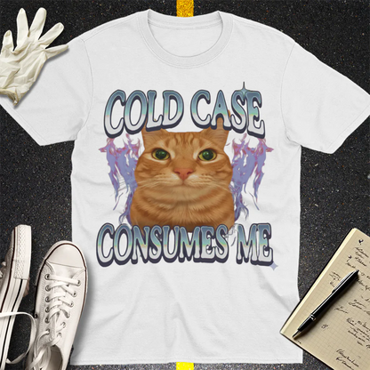 Cold Case Cat T-Shirt - White