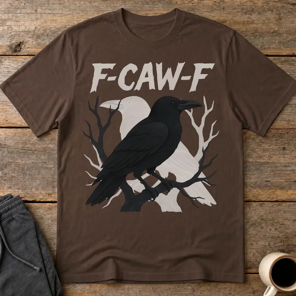 F-CAW-F Raven Attitude T-Shirt - Dark Chocolate