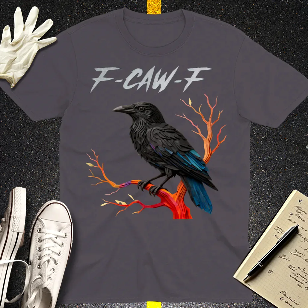 F-CAW-F Raven T-Shirt - Charcoal