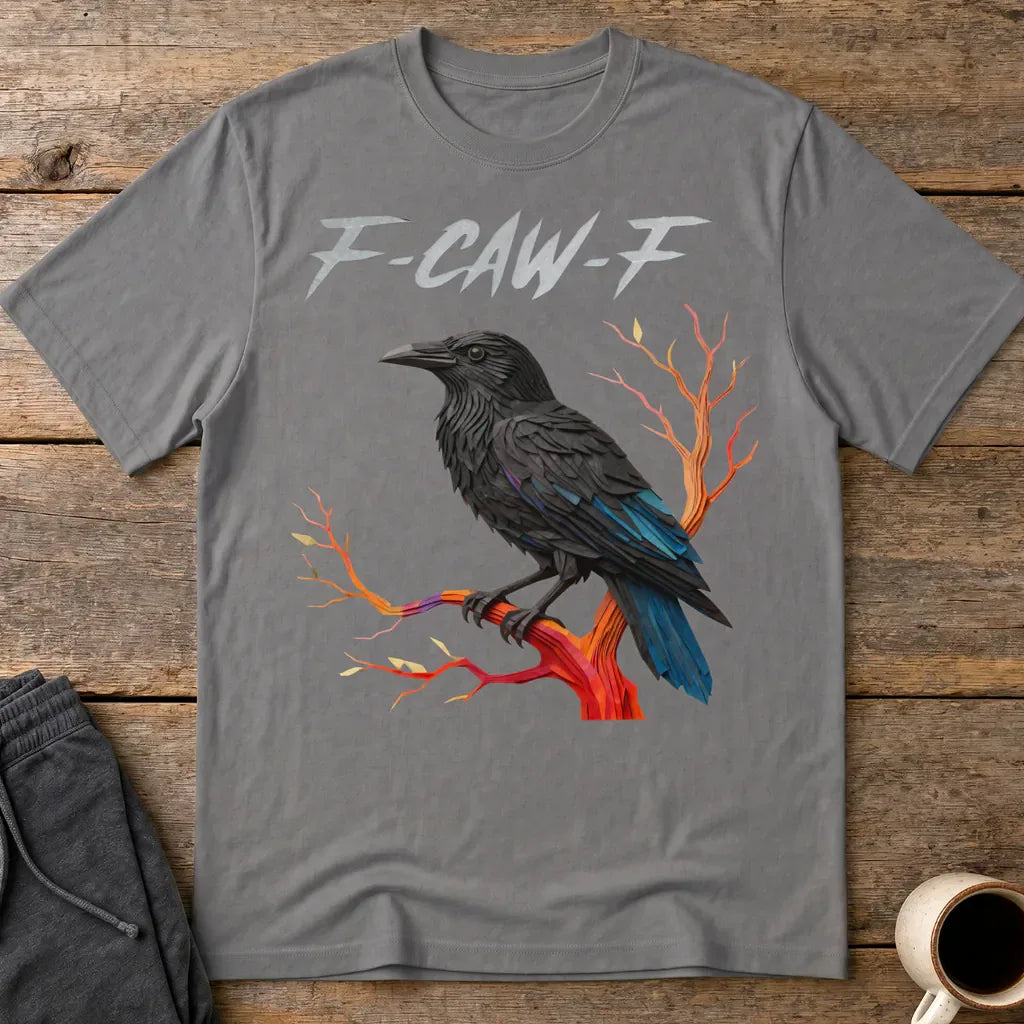 F-CAW-F Raven T-Shirt - Charcoal