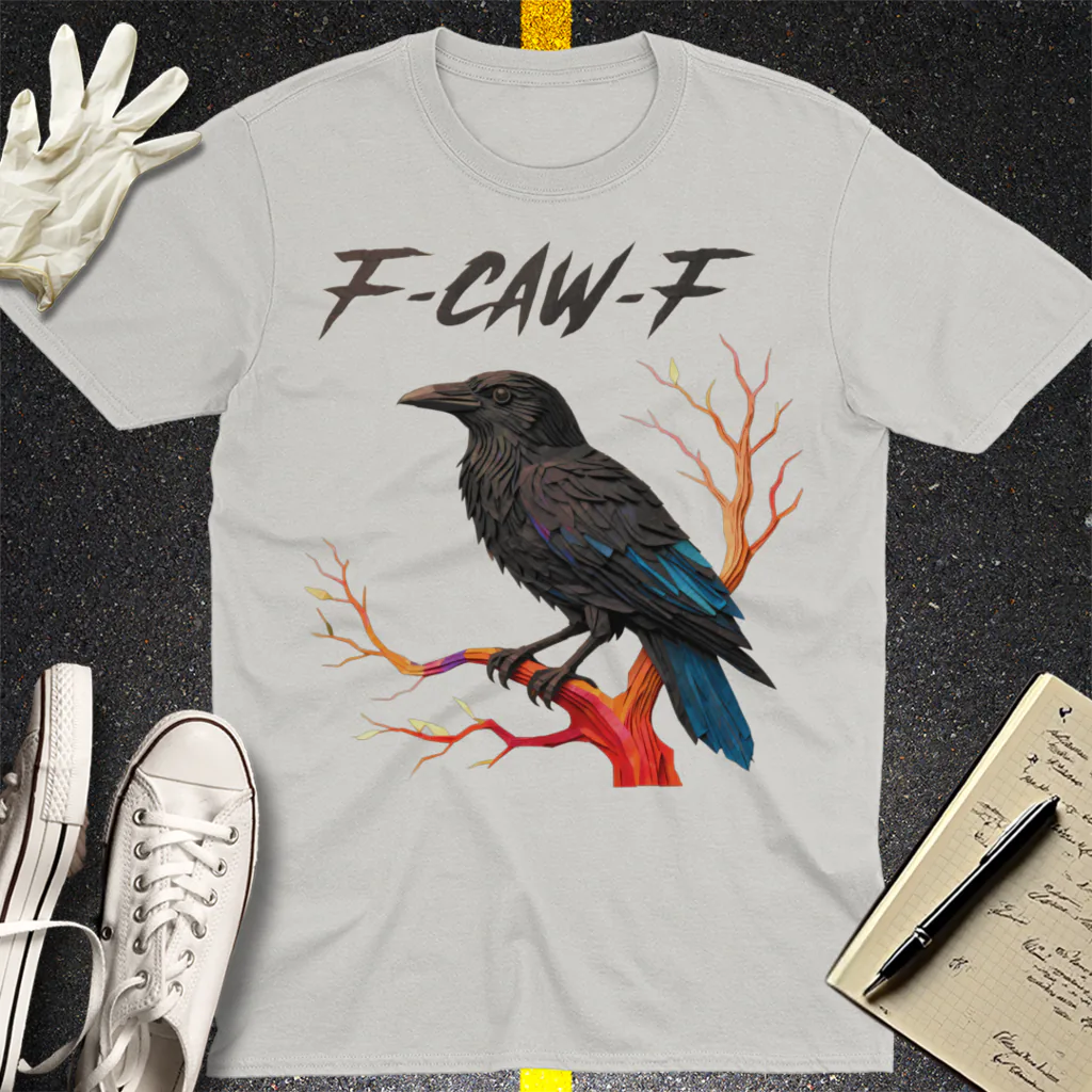 F-CAW-F Raven T-Shirt - Ice Grey