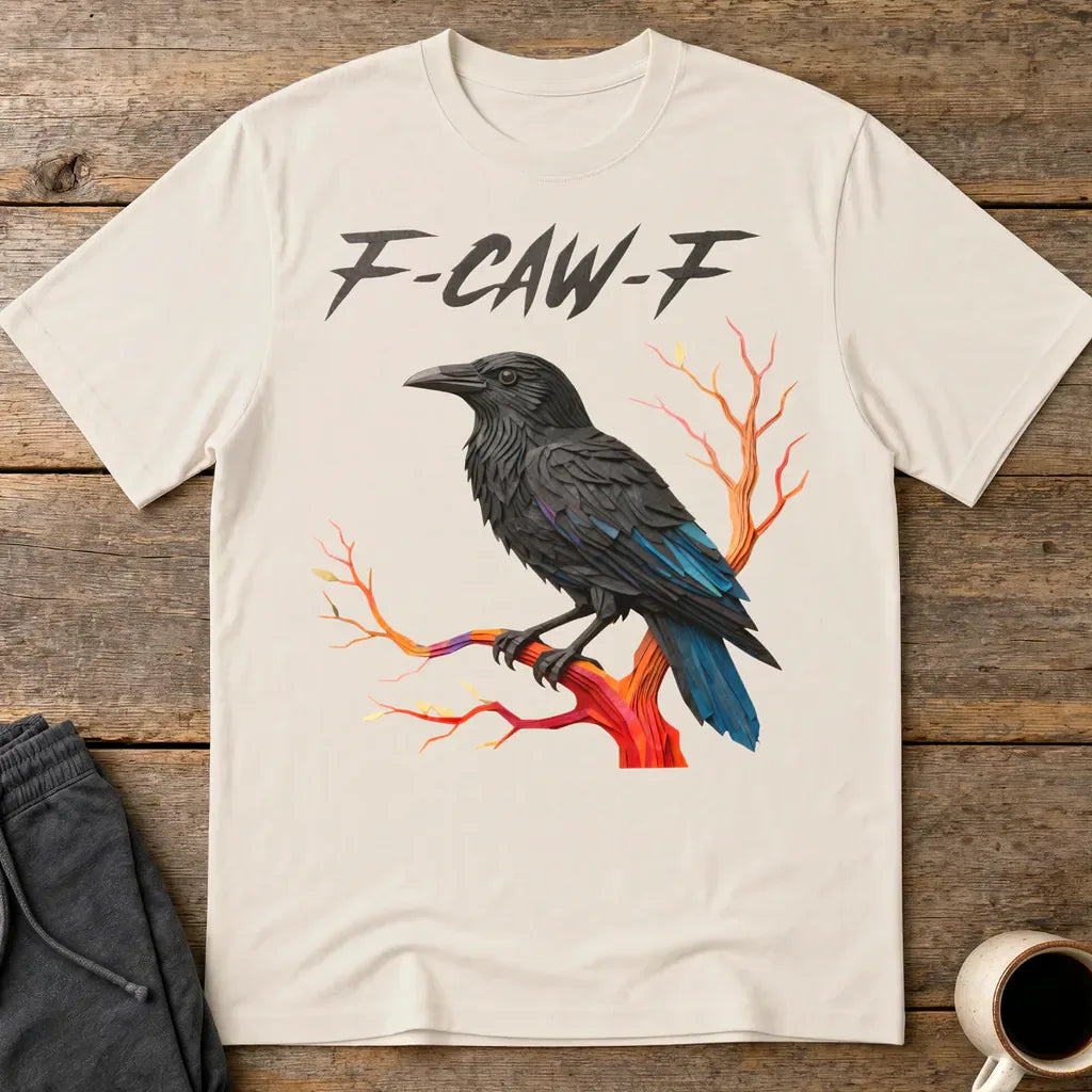 F-CAW-F Raven T-Shirt - Ice Grey