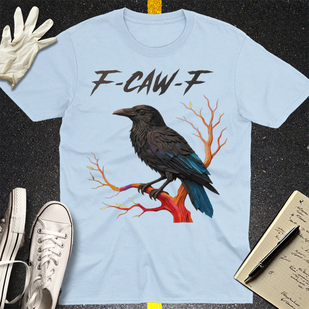 F-CAW-F Raven T-Shirt - Light Blue
