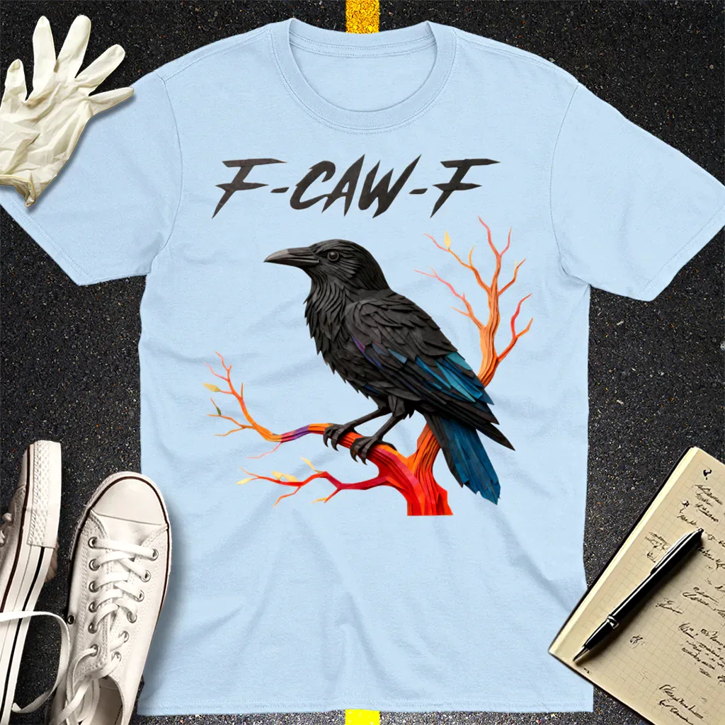 F-CAW-F Raven T-Shirt - Light Blue