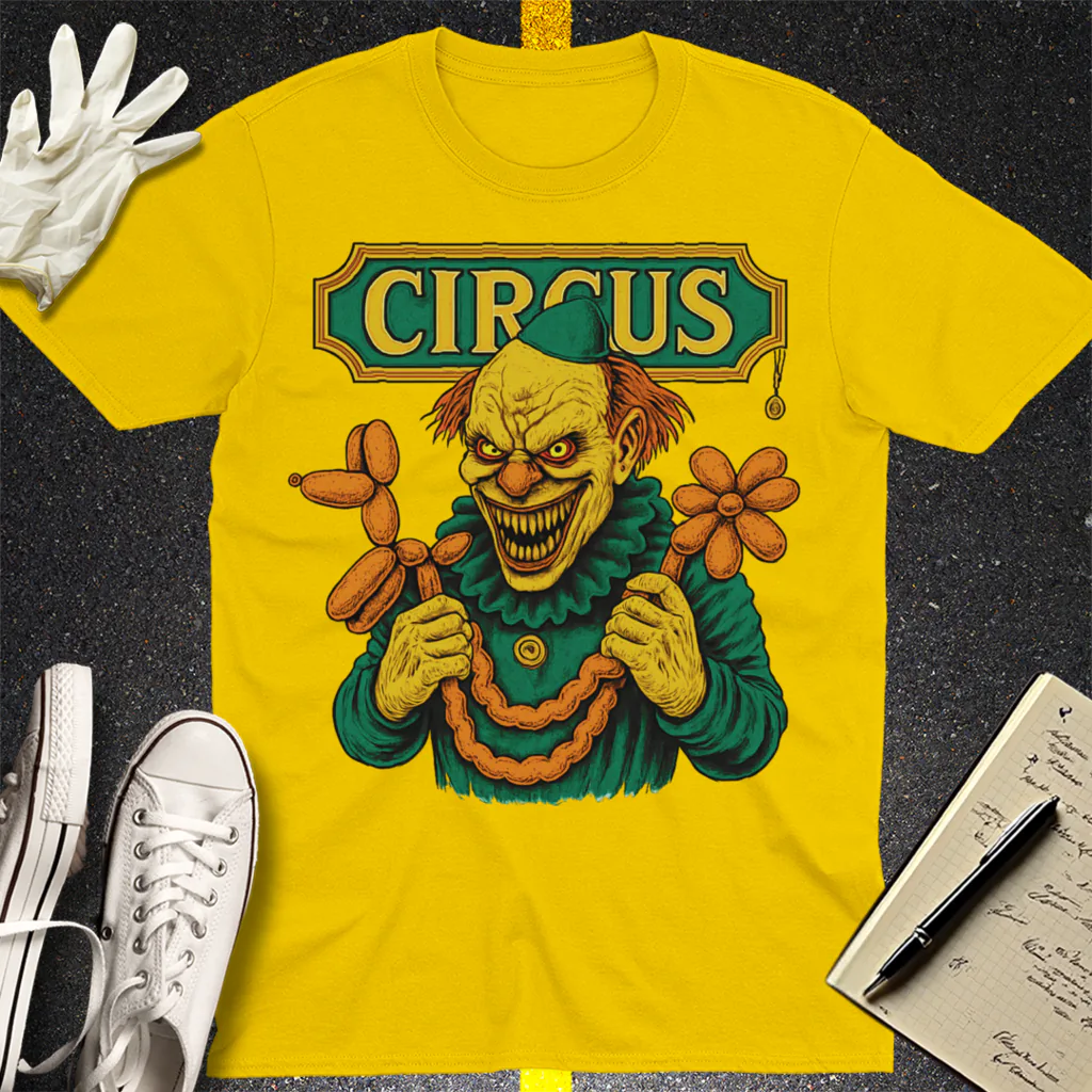 Creepy Circus Clown T-Shirt - Daisy
