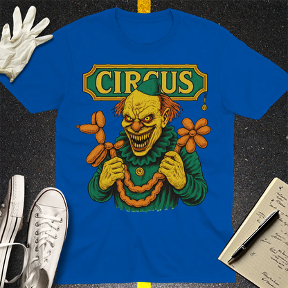 Creepy Circus Clown T-Shirt - Royal