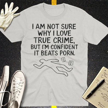 True Crime Addiction T-Shirt - Ice Grey