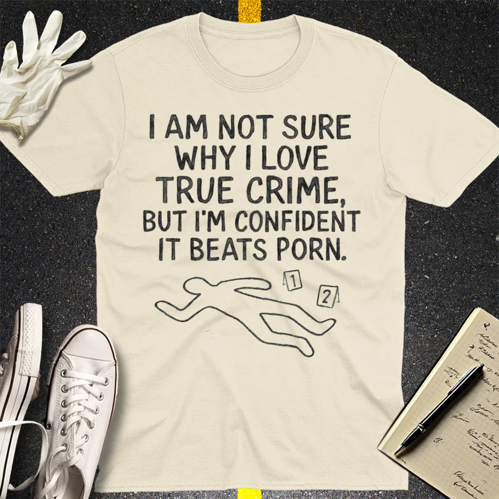 True Crime Addiction T-Shirt - Natural