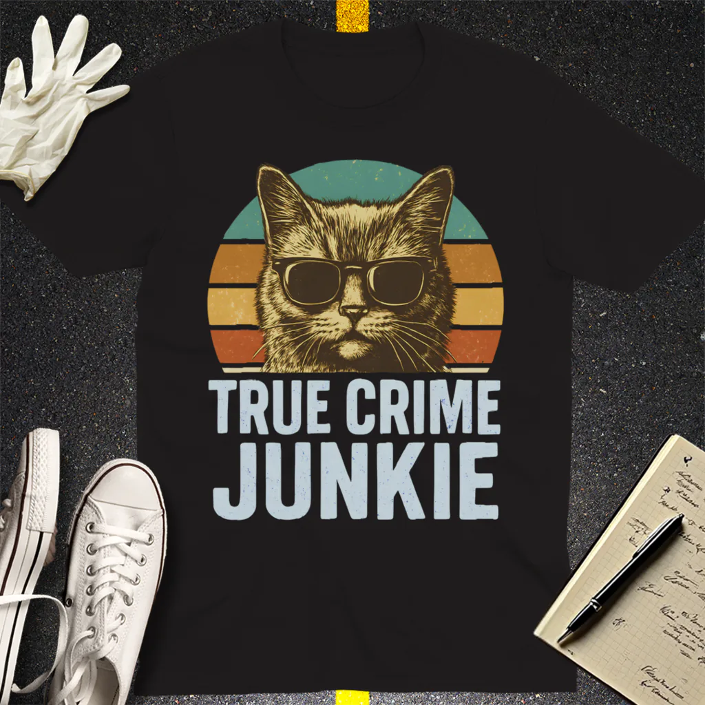 True Crime Junkie T-Shirt - Black