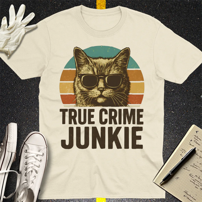 True Crime Junkie T-Shirt - Natural
