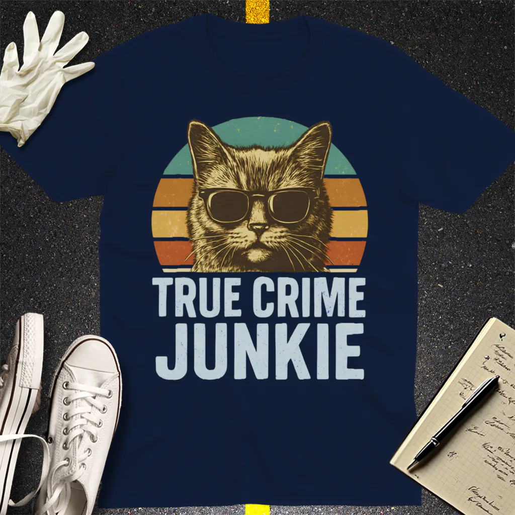 True Crime Junkie T-Shirt - Navy