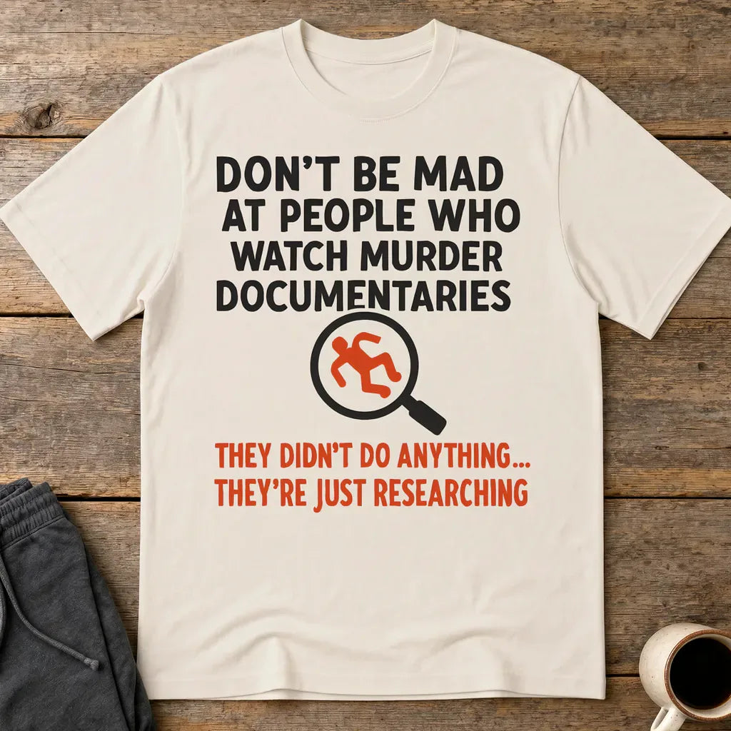 Just Researching Murder T-Shirt - Ice Grey