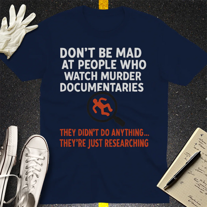 Just Researching Murder T-Shirt - Navy