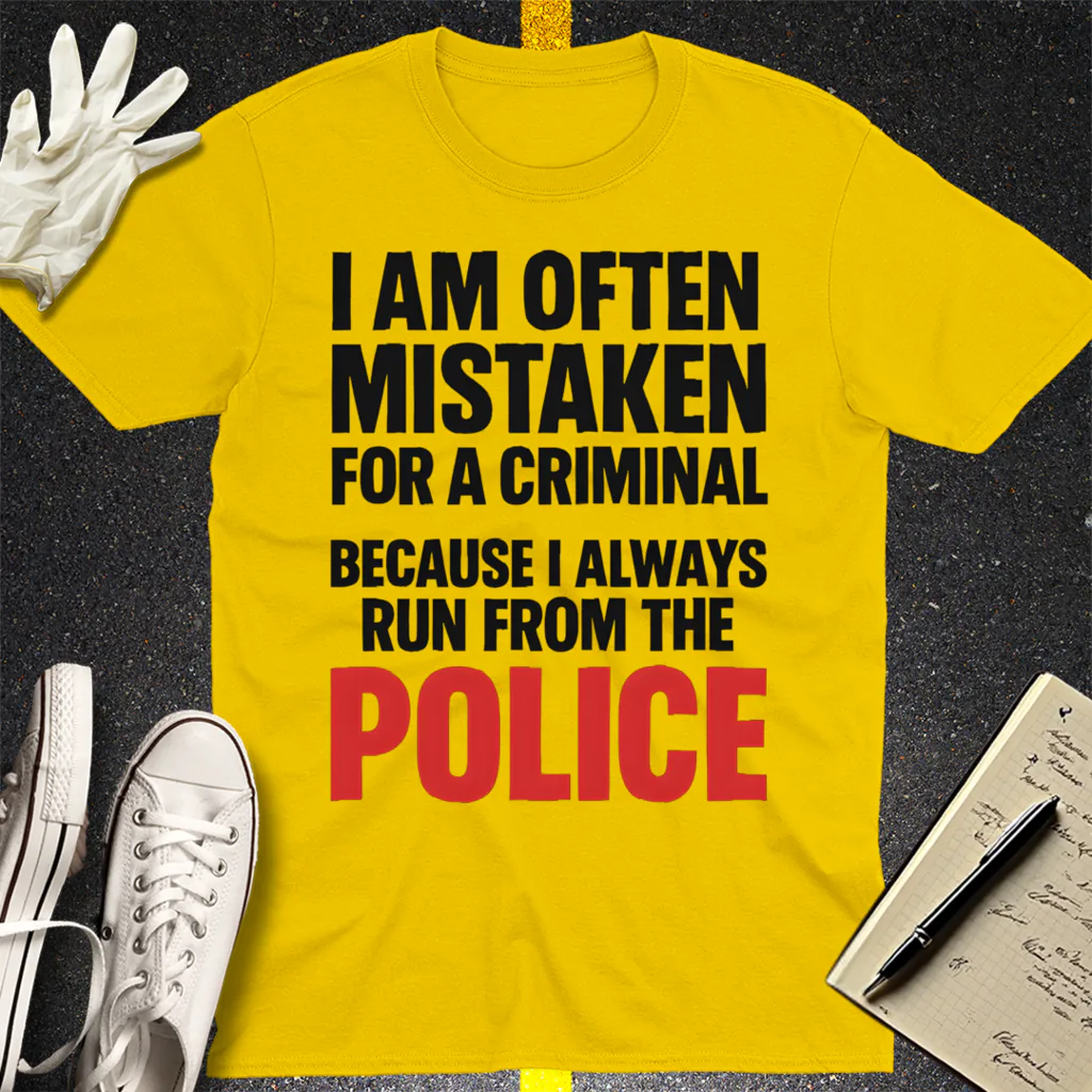 Run from the Police T-Shirt - Daisy