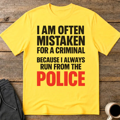 Run from the Police T-Shirt - Daisy