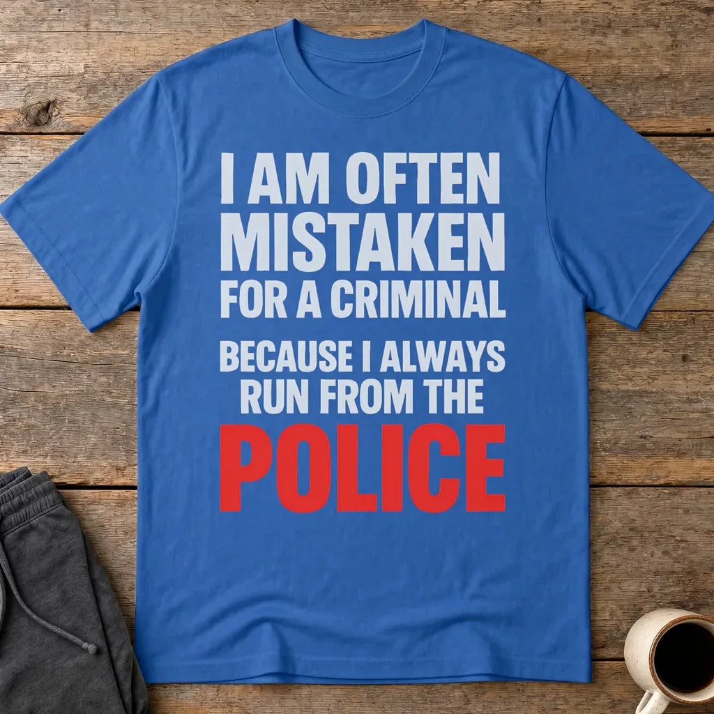 Run from the Police T-Shirt - Royal