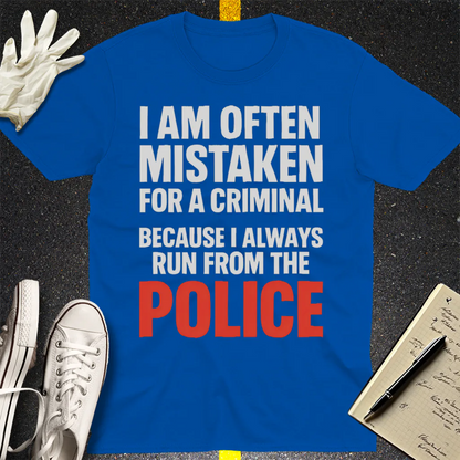 Run from the Police T-Shirt - Royal