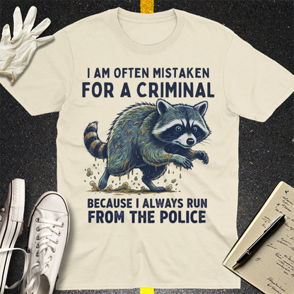 Runaway Raccoon T-Shirt - Natural