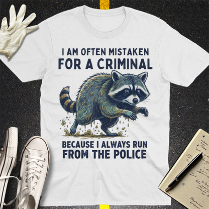 Runaway Raccoon T-Shirt - White