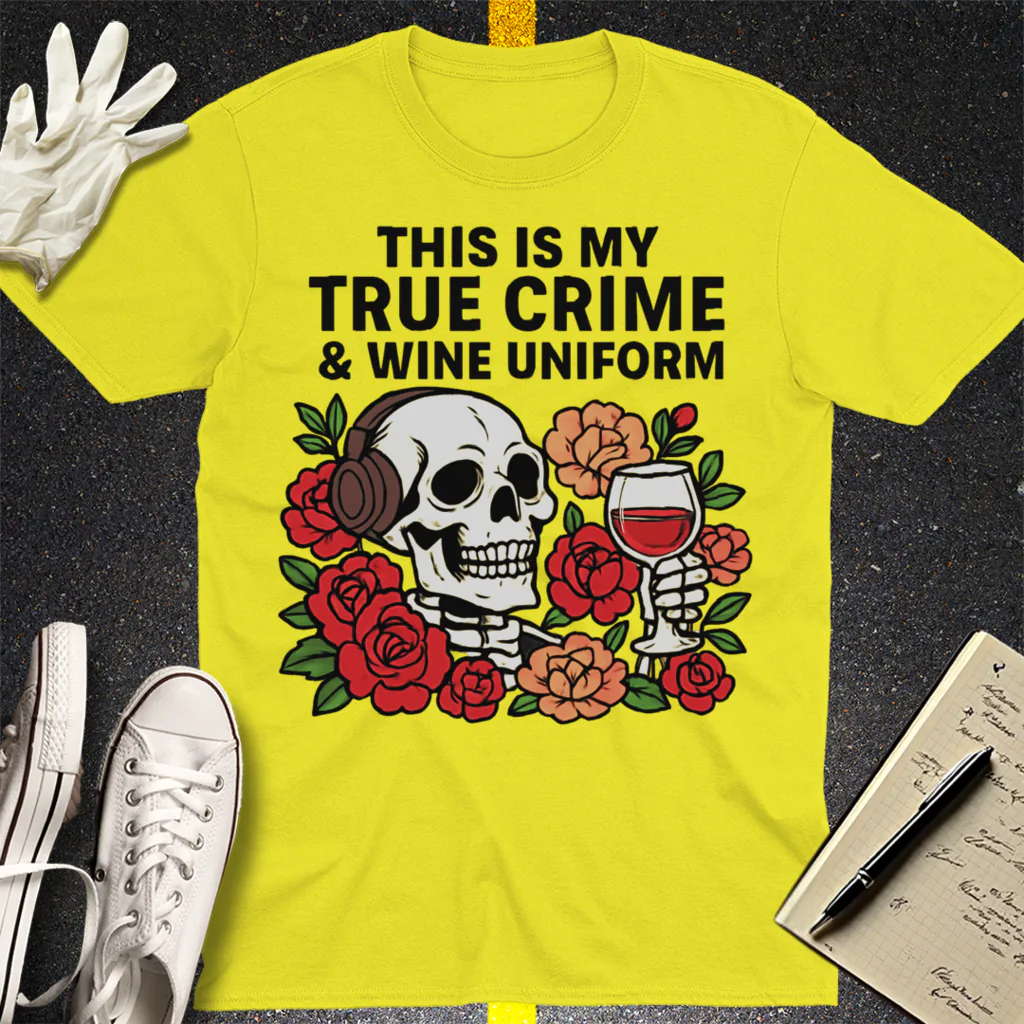 True Crime & Wine Uniform T-Shirt - Cornsilk